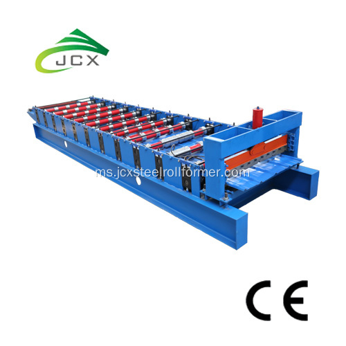 Bahasa Rusia C8 Roofing Sheet Roll Forming Machine